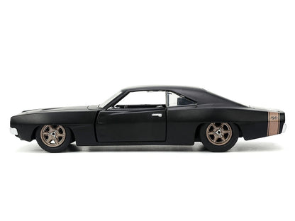 1968 Dodge Charger Widebody Matt Black with Bronze Tail Stripe "F9" (2021) Movie "25 Years of Fast & Furious" Series 1/32 Diecast Model Car