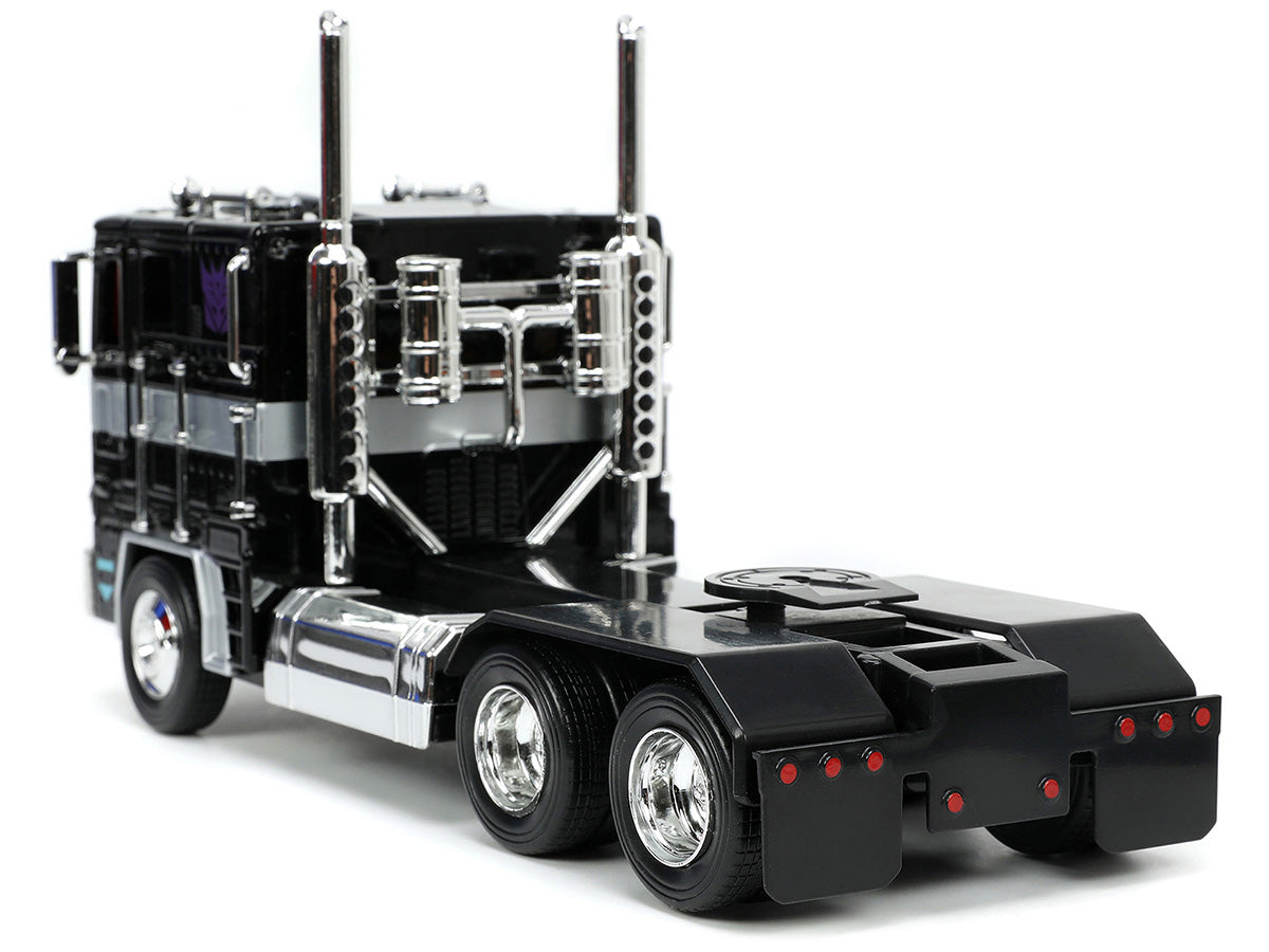 Decepticon Nemesis Prime with Robot on Chassis "Transformers" TV Series "Hollywood Rides" Series 1/24 Diecast Model
