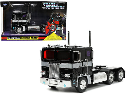 Decepticon Nemesis Prime with Robot on Chassis "Transformers" TV Series "Hollywood Rides" Series 1/24 Diecast Model