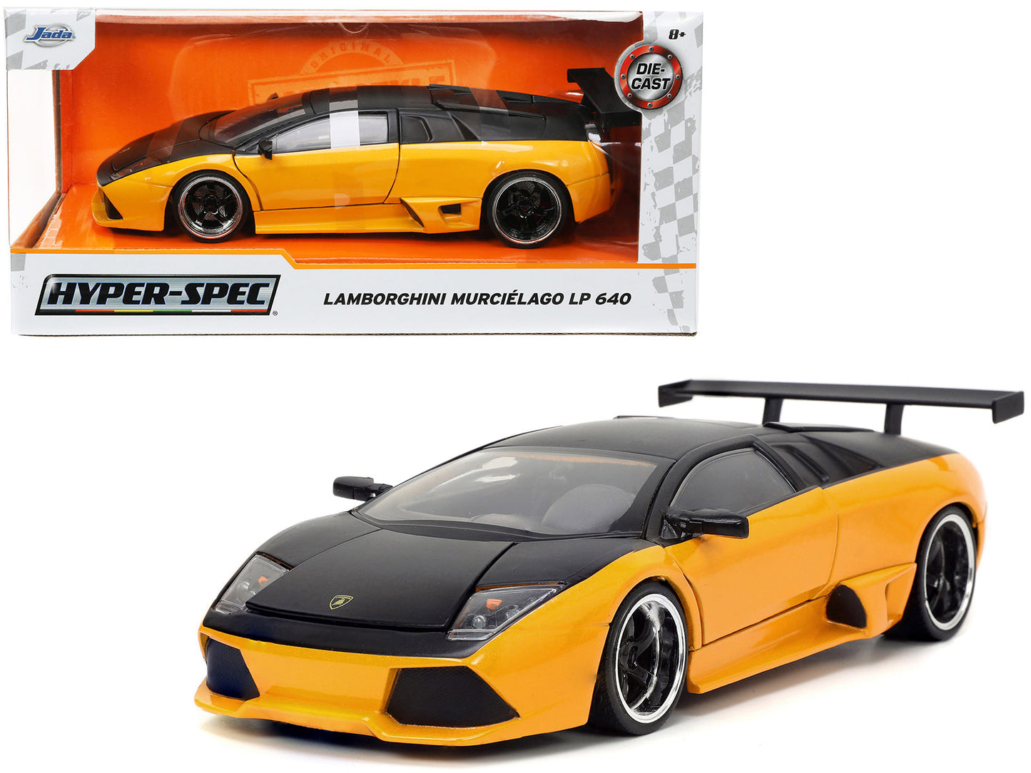 Lamborghini Murcielago LP 640 Yellow Metallic and Matt Black "Hyper-Spec" Series 1/24 Diecast Model Car