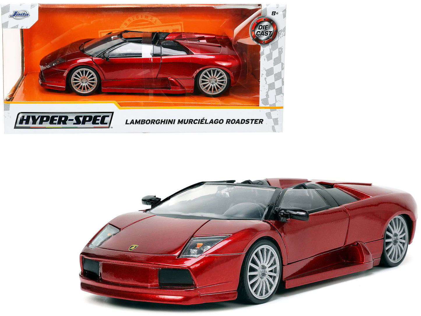 Lamborghini Murcielago Roadster Red Metallic "Hyper-Spec" Series 1/24 Diecast Model Car