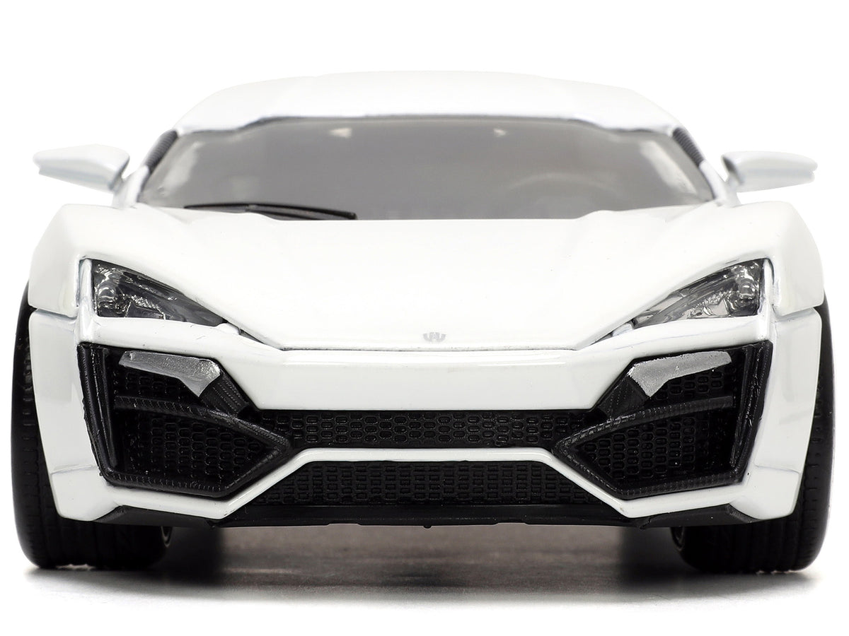 Lykan Hypersport White with Bronze Metallic Rear Spoiler "HKS" "Hyper-Spec" Series 1/24 Diecast Model Car