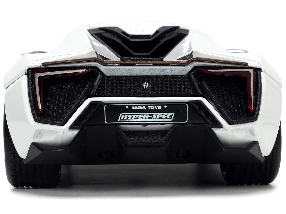 Lykan Hypersport White with Bronze Metallic Rear Spoiler "HKS" "Hyper-Spec" Series 1/24 Diecast Model Car