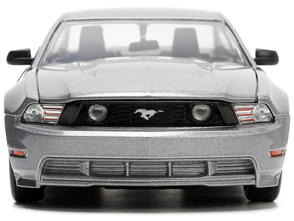 2010 Ford Mustang GT Gray Metallic with Flames "Ford Motor Company" "Bigtime Muscle" Series 1/24 Diecast Model Car