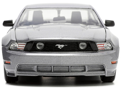 2010 Ford Mustang GT Gray Metallic with Flames "Ford Motor Company" "Bigtime Muscle" Series 1/24 Diecast Model Car