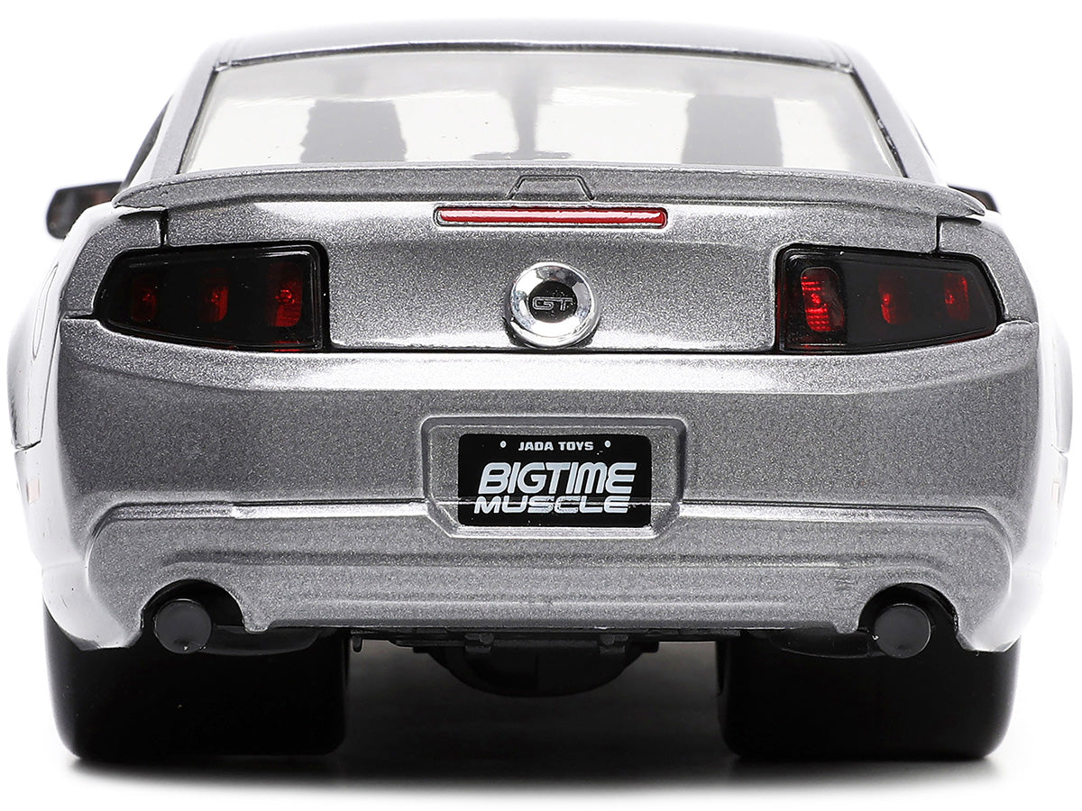 2010 Ford Mustang GT Gray Metallic with Flames "Ford Motor Company" "Bigtime Muscle" Series 1/24 Diecast Model Car