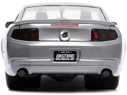 2010 Ford Mustang GT Gray Metallic with Flames "Ford Motor Company" "Bigtime Muscle" Series 1/24 Diecast Model Car