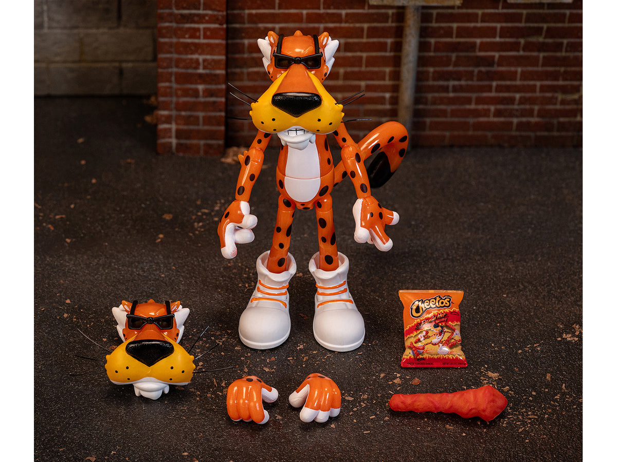 Chester Cheetah 5.5" Glow-in-the-Dark Figure with Accessories and Alternate Head and Hands "Flamin' Hot Cheetos Crunchy" Model