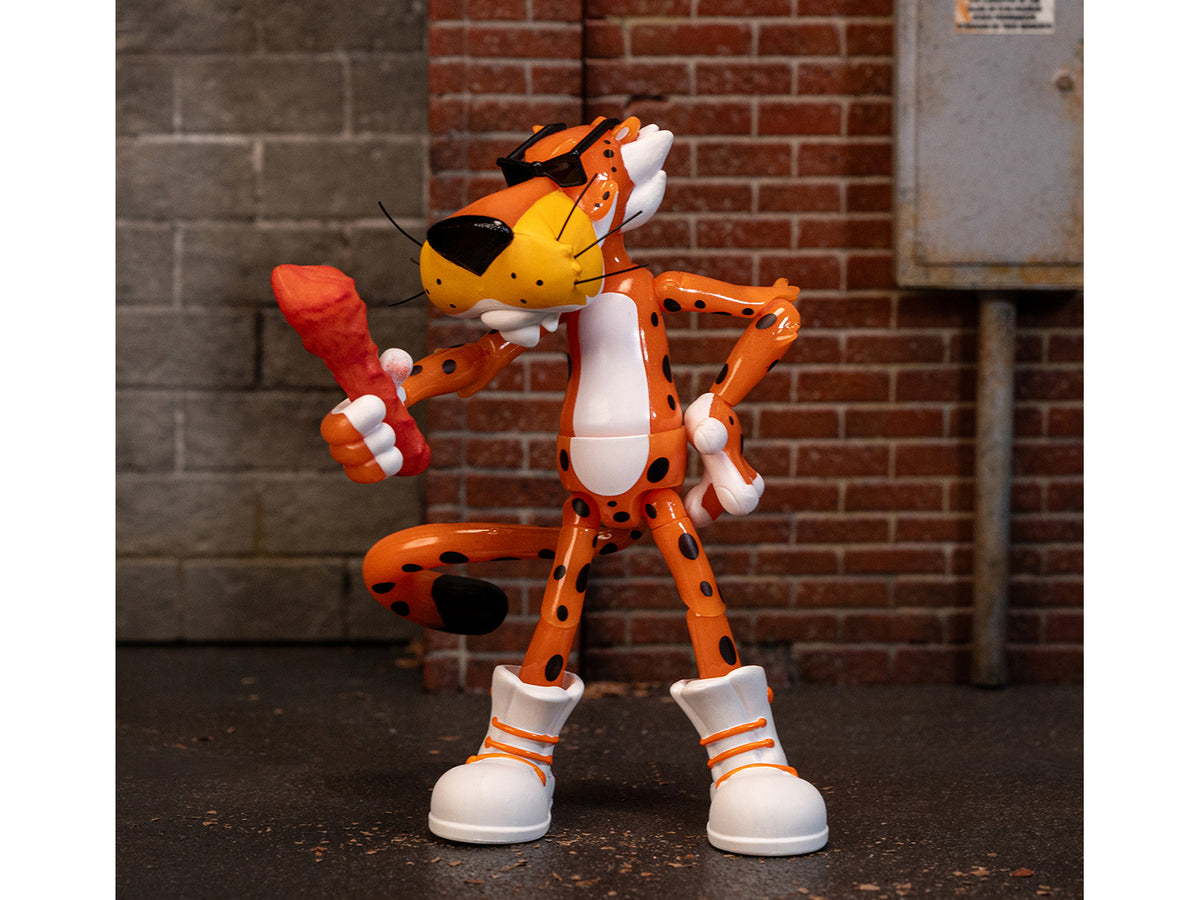 Chester Cheetah 5.5" Glow-in-the-Dark Figure with Accessories and Alternate Head and Hands "Flamin' Hot Cheetos Crunchy" Model