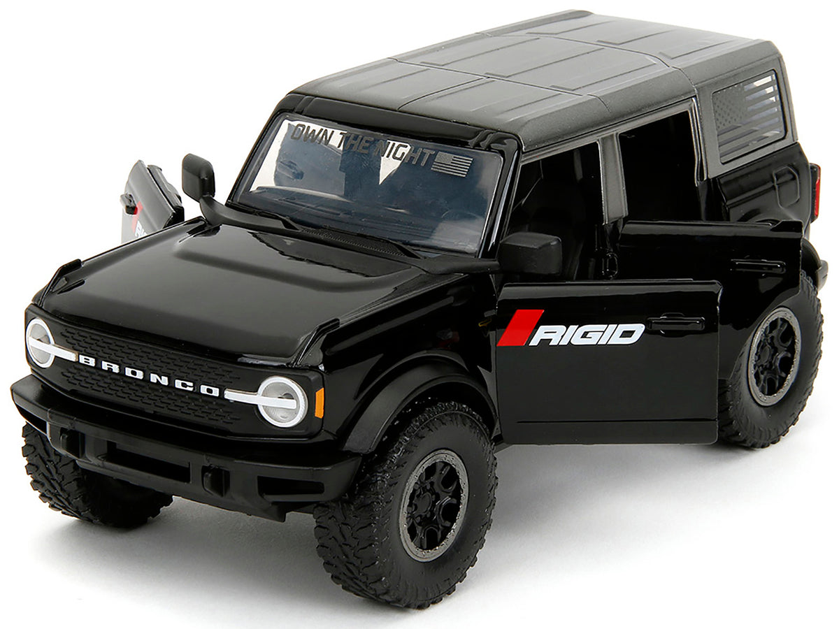 2021 Ford Bronco Badlands Black "Rigid" with Extra Wheels "Just Trucks" Series 1/24 Diecast Model Car