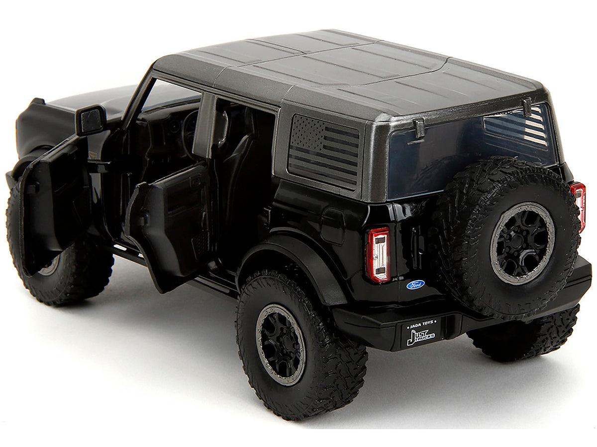 2021 Ford Bronco Badlands Black "Rigid" with Extra Wheels "Just Trucks" Series 1/24 Diecast Model Car