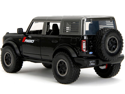 2021 Ford Bronco Badlands Black "Rigid" with Extra Wheels "Just Trucks" Series 1/24 Diecast Model Car