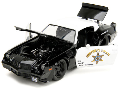 1979 Chevrolet Camaro Z28 Police Black and White "Highway Drag" "Bigtime Muscle" Series 1/24 Diecast Model Car