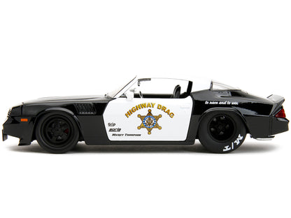 1979 Chevrolet Camaro Z28 Police Black and White "Highway Drag" "Bigtime Muscle" Series 1/24 Diecast Model Car