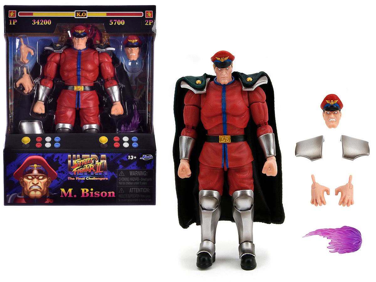 M. Bison 6" Moveable Figure with Accessories and Alternate Head and Hands "Ultra Street Fighter II: The Final Challengers" (2017) Video Game Model