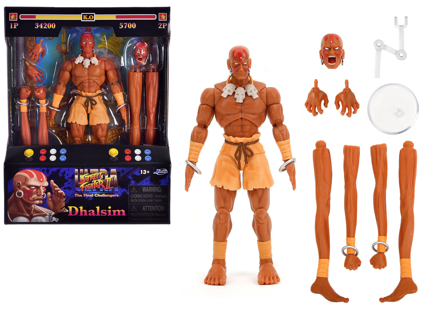 Dhalsim 6" Moveable Figure with Alternate Head and Limbs "Ultra Street Fighter II: The Final Challengers" (2017) Video Game Model