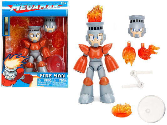 Fire Man 5.5" Moveable Figure with Accessories and Alternate Head and Hands "Mega Man" (1987) Video Game model
