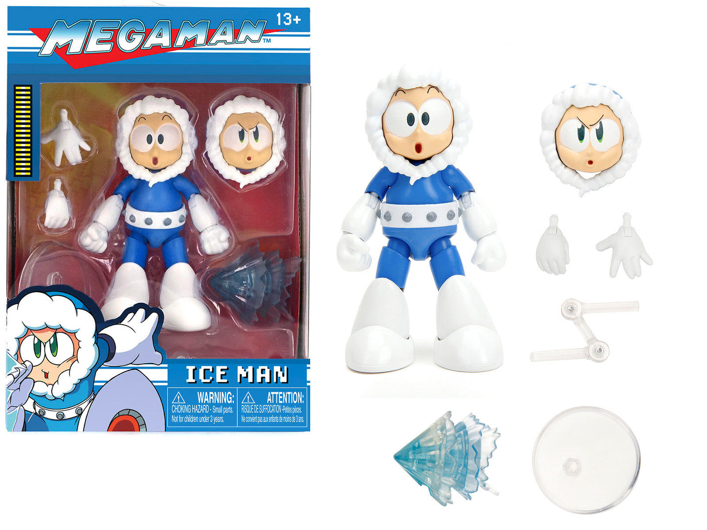 Ice Man 4" Moveable Figure with Accessories and Alternate Head and Hands "Mega Man" (1987) Video Game model