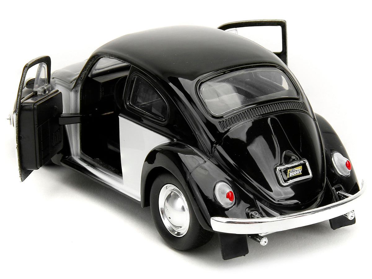 1959 Volkswagen Beetle "Punch Buggy" Black and White and Boxing Gloves Accessory "Punch Buggy" Series 1/32 Diecast Model Car