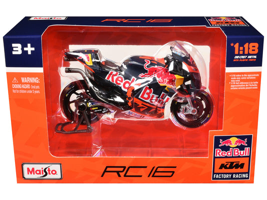 KTM RC16 Motorcycle #33 Brad Binder MotoGP "Red Bull KTM Factory Racing" 1/18 Diecast Model