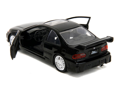 Heist Honda Civic EJ1 Black "The Fast and the Furious" (2001) Movie "Fast & Furious" Series 1/32 Diecast Model Car