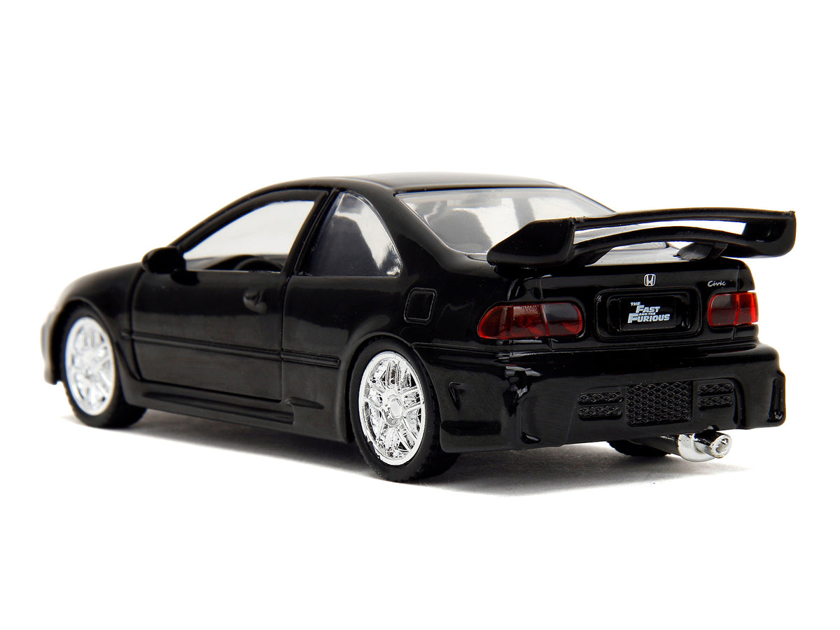 Heist Honda Civic EJ1 Black "The Fast and the Furious" (2001) Movie "Fast & Furious" Series 1/32 Diecast Model Car