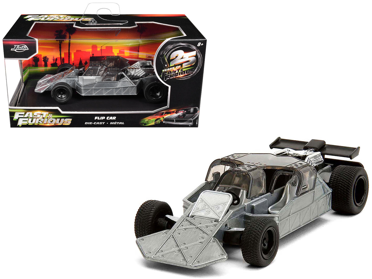 Flip Car Raw Metal "Fast & Furious 6" (2013) Movie "25 Years of Fast & Furious" Series 1/32 Diecast Model Car