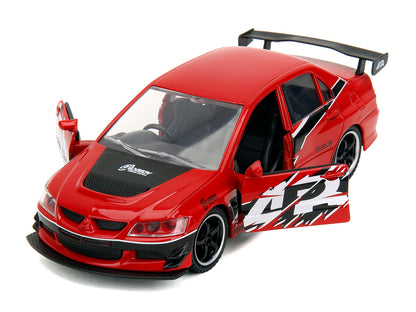 Mitsubishi Lancer Evolution IX Red with Graphics "The Fast and the Furious: Tokyo Drift" (2006) Movie "Fast & Furious" Series 1/32 Diecast Model Car