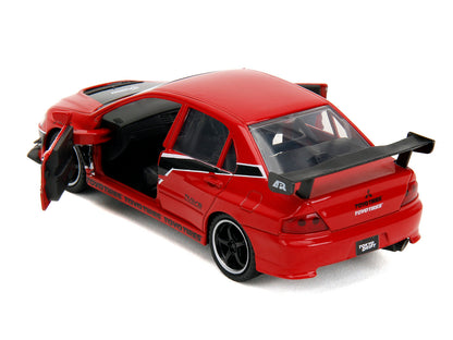 Mitsubishi Lancer Evolution IX Red with Graphics "The Fast and the Furious: Tokyo Drift" (2006) Movie "Fast & Furious" Series 1/32 Diecast Model Car