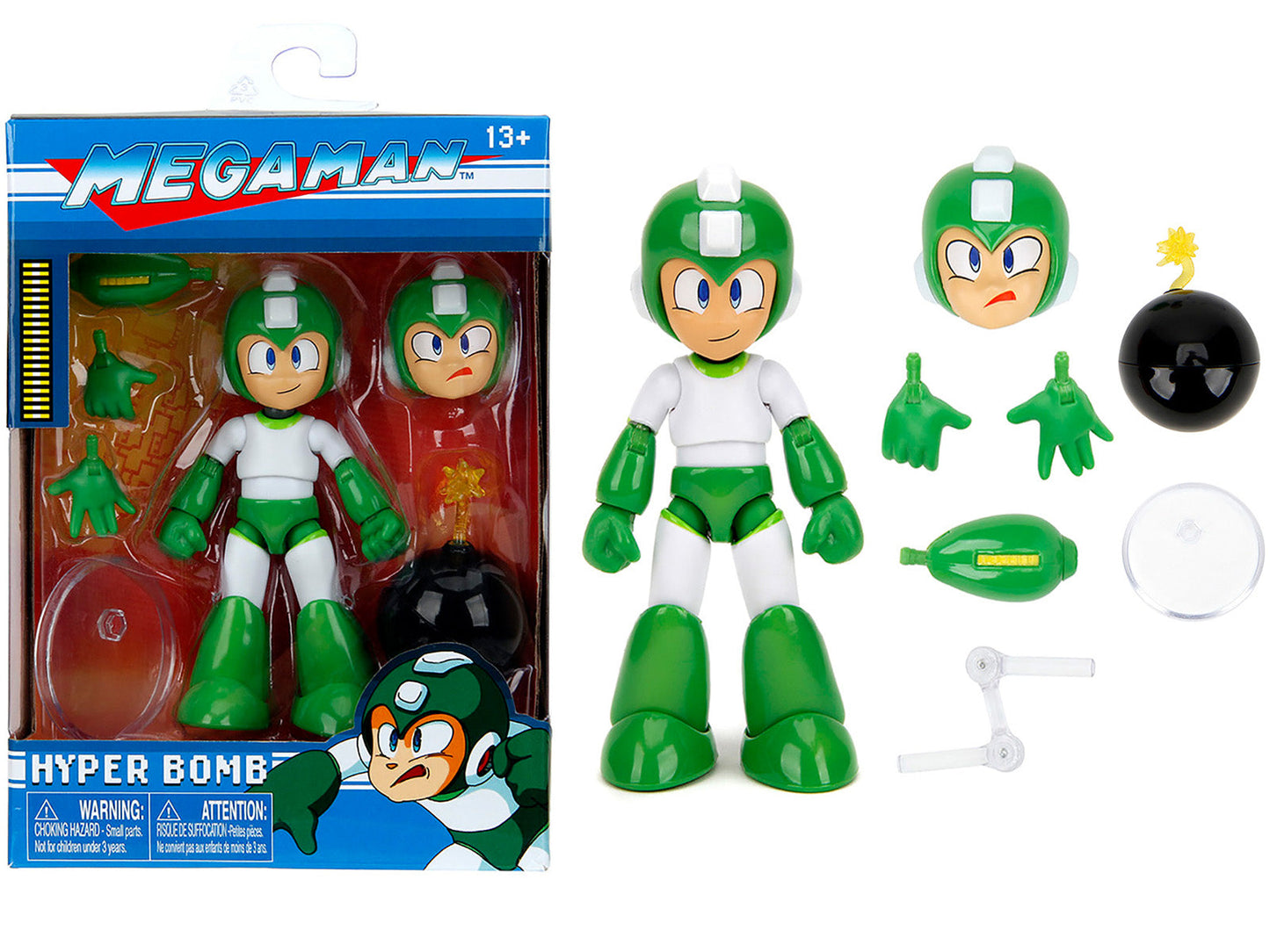Hyper Bomb 4.5" Moveable Figure with Accessories and Alternate Head and Hands "Mega Man" (1987) Video Game Model