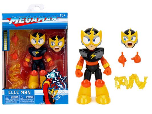 Elec Man 4.5" Moveable Figure with Accessories and Alternate Head and Hands "Mega Man" (1987) Video Game Model
