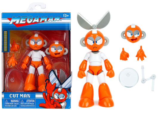 Cut Man 4.5" Moveable Figure with Accessories and Alternate Head and Hands "Mega Man" (1987) Video Game Model