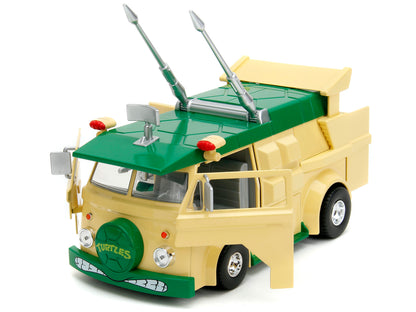Party Wagon Green and Beige and Donatello Diecast Figure "Teenage Mutant Ninja Turtles" "Hollywood Rides" Series Diecast Model