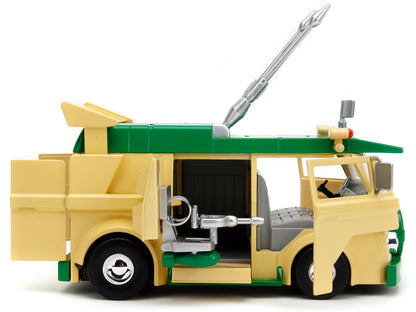 Party Wagon Green and Beige and Donatello Diecast Figure "Teenage Mutant Ninja Turtles" "Hollywood Rides" Series Diecast Model