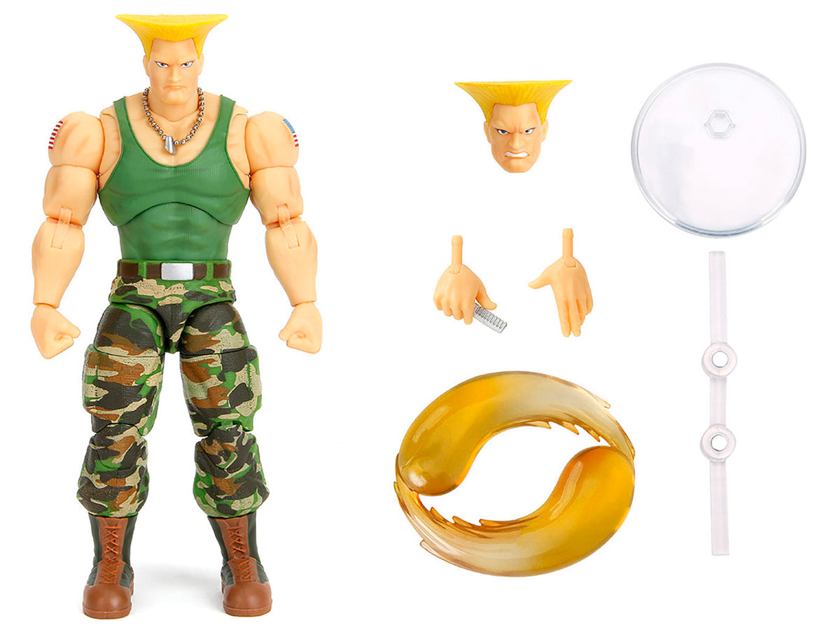 Guile 6" Moveable Figure with Accessories and Alternate Head and Hands "Ultra Street Fighter II: The Final Challengers" (2017) Video Game Model