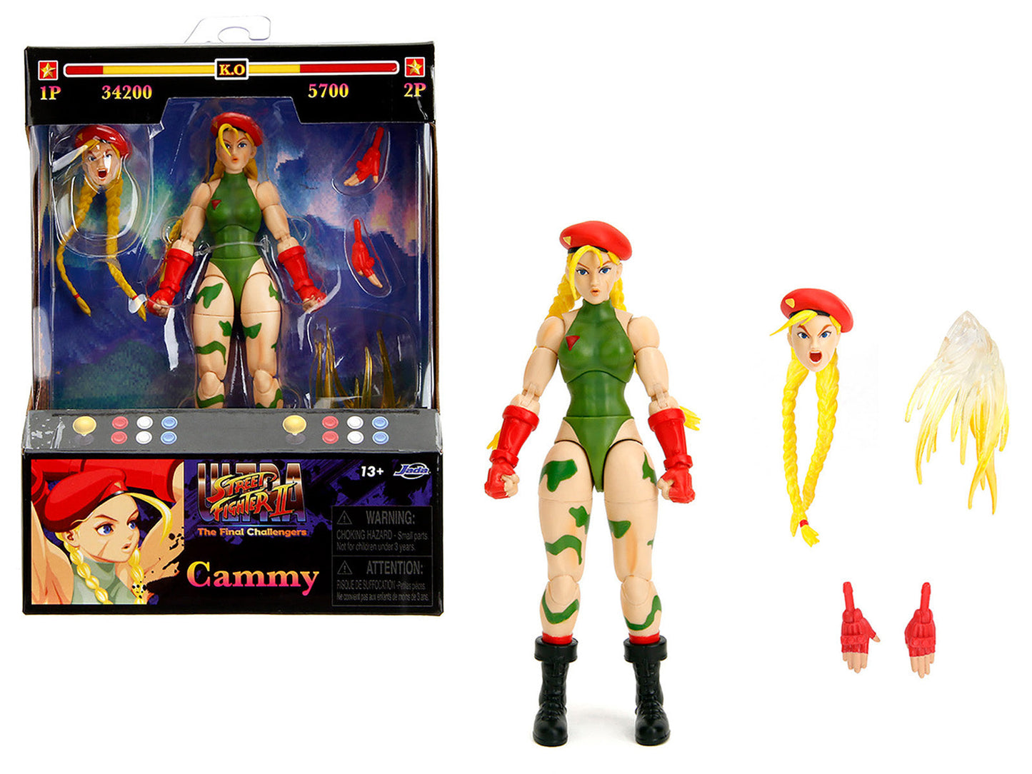 Cammy 6" Moveable Figure with Accessories and Alternate Head and Hands "Ultra Street Fighter II: The Final Challengers" (2017) Video Game Model