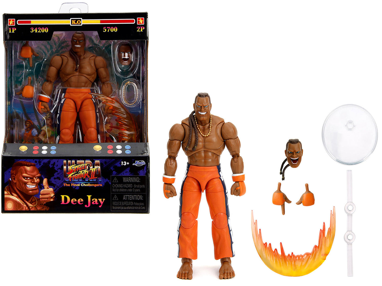 Dee Jay 6" Moveable Figure with Accessories and Alternate Head and Hands "Ultra Street Fighter II: The Final Challengers" (2017) Video Game Model