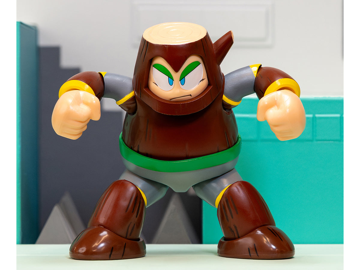 Wood Man 5" Moveable Figure (Deluxe Version) with Accessories and Alternate Head and Hands "Mega Man" (1987) Video Game Model