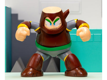 Wood Man 5" Moveable Figure (Deluxe Version) with Accessories and Alternate Head and Hands "Mega Man" (1987) Video Game Model