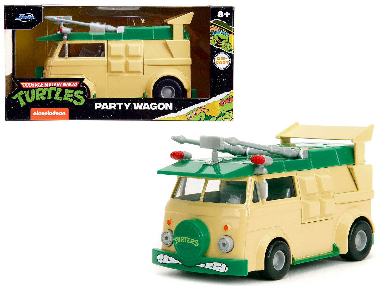 Party Wagon Green and Beige "Teenage Mutant Ninja Turtles" "Hollywood Rides" Series Diecast Model Car