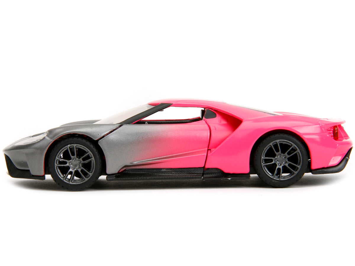 2017 Ford GT Gray Metallic and Pink Gradient "Pink Slips" Series 1/32 Diecast Model Car
