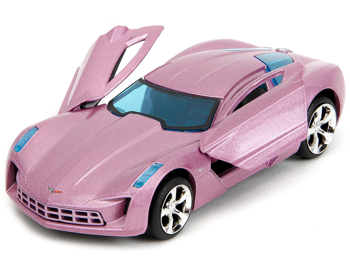 2009 Chevrolet Corvette Stingray Concept Pink Metallic with Blue Tinted Windows "Pink Slips" Series 1/32 Diecast Model Car
