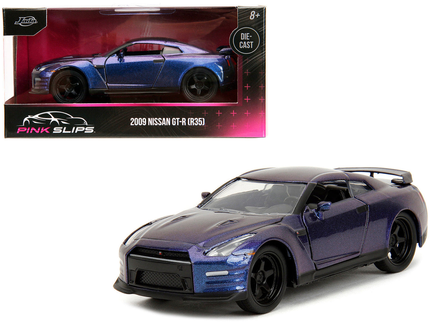 2009 Nissan GT-R (R35) Purple Metallic "Pink Slips" Series 1/32 Diecast Model Car