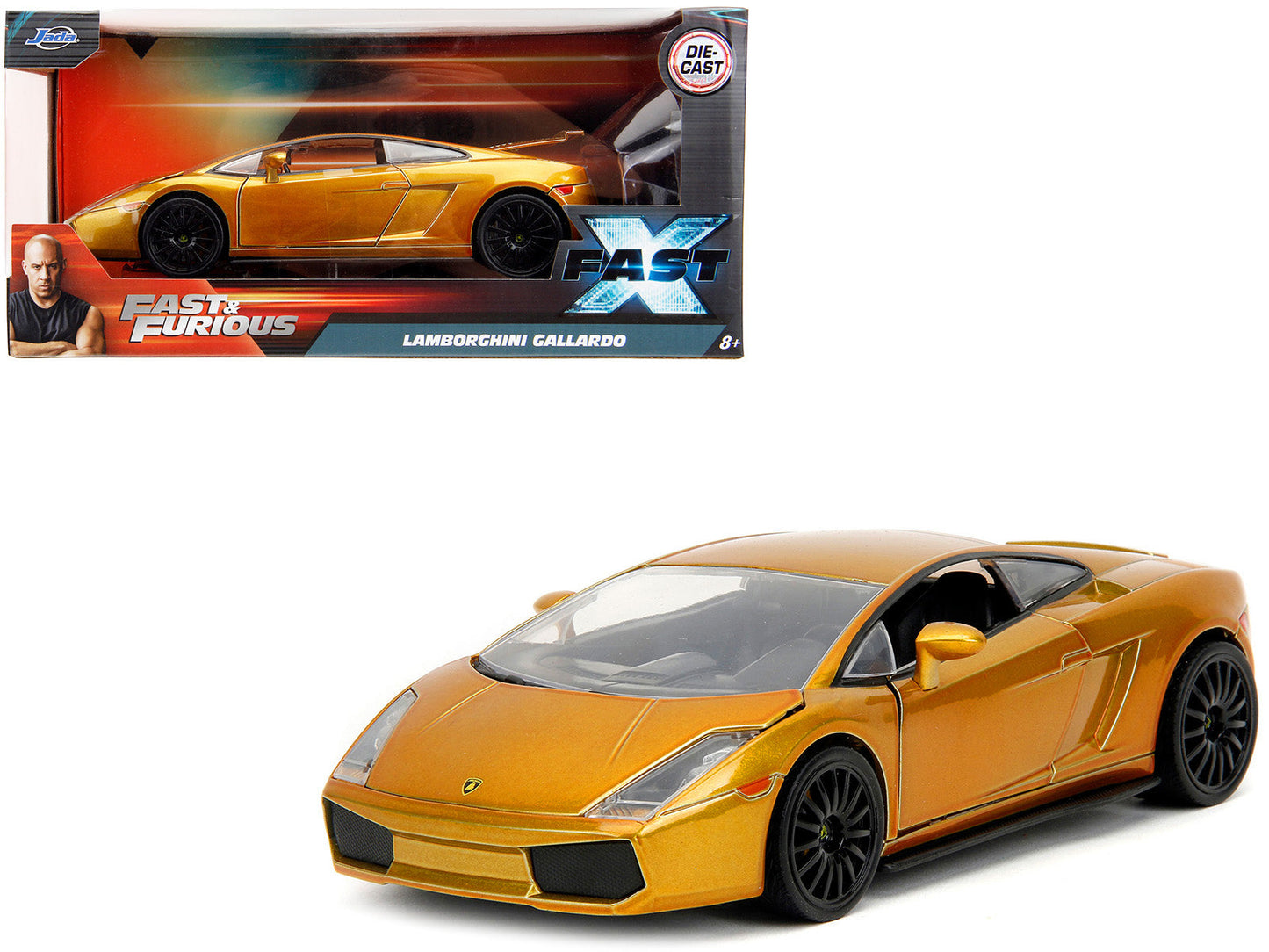 Lamborghini Gallardo Gold Metallic "Fast X" (2023) Movie "Fast & Furious" Series 1/24 Diecast Model Car