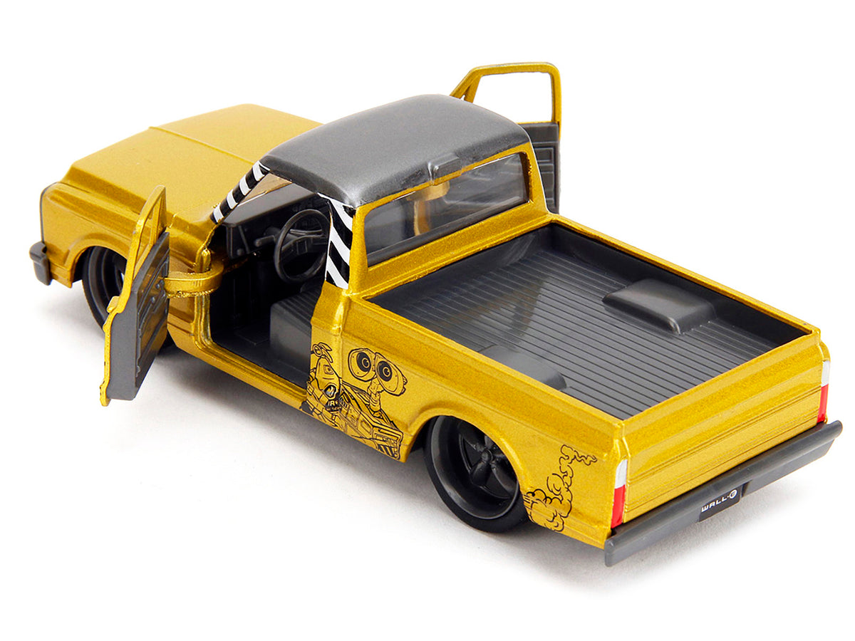 1972 Chevrolet Cheyenne Pickup Truck Gold Metallic with Gray Top "Wall-E" (2008) Movie "Hollywood Rides" Series 1/32 Diecast Model Car