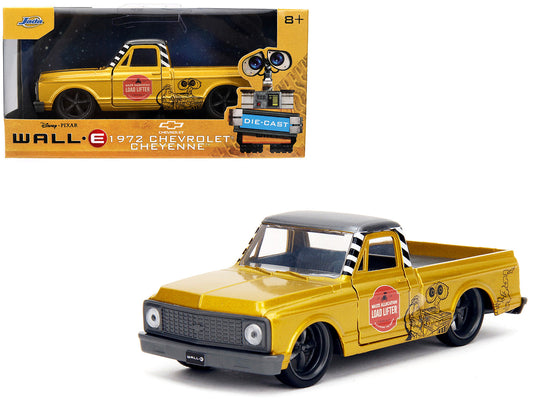 1972 Chevrolet Cheyenne Pickup Truck Gold Metallic with Gray Top "Wall-E" (2008) Movie "Hollywood Rides" Series 1/32 Diecast Model Car