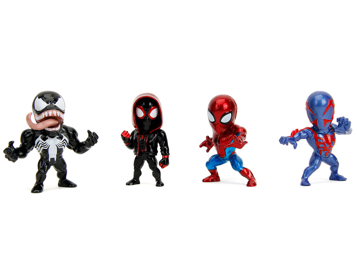Set of 4 Diecast Figures "Spider-Man" Wave 4 "Metalfigs" Series Diecast Models