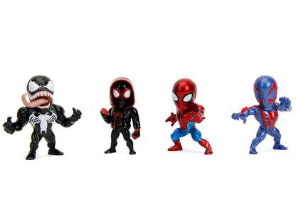Set of 4 Diecast Figures "Spider-Man" Wave 4 "Metalfigs" Series Diecast Models