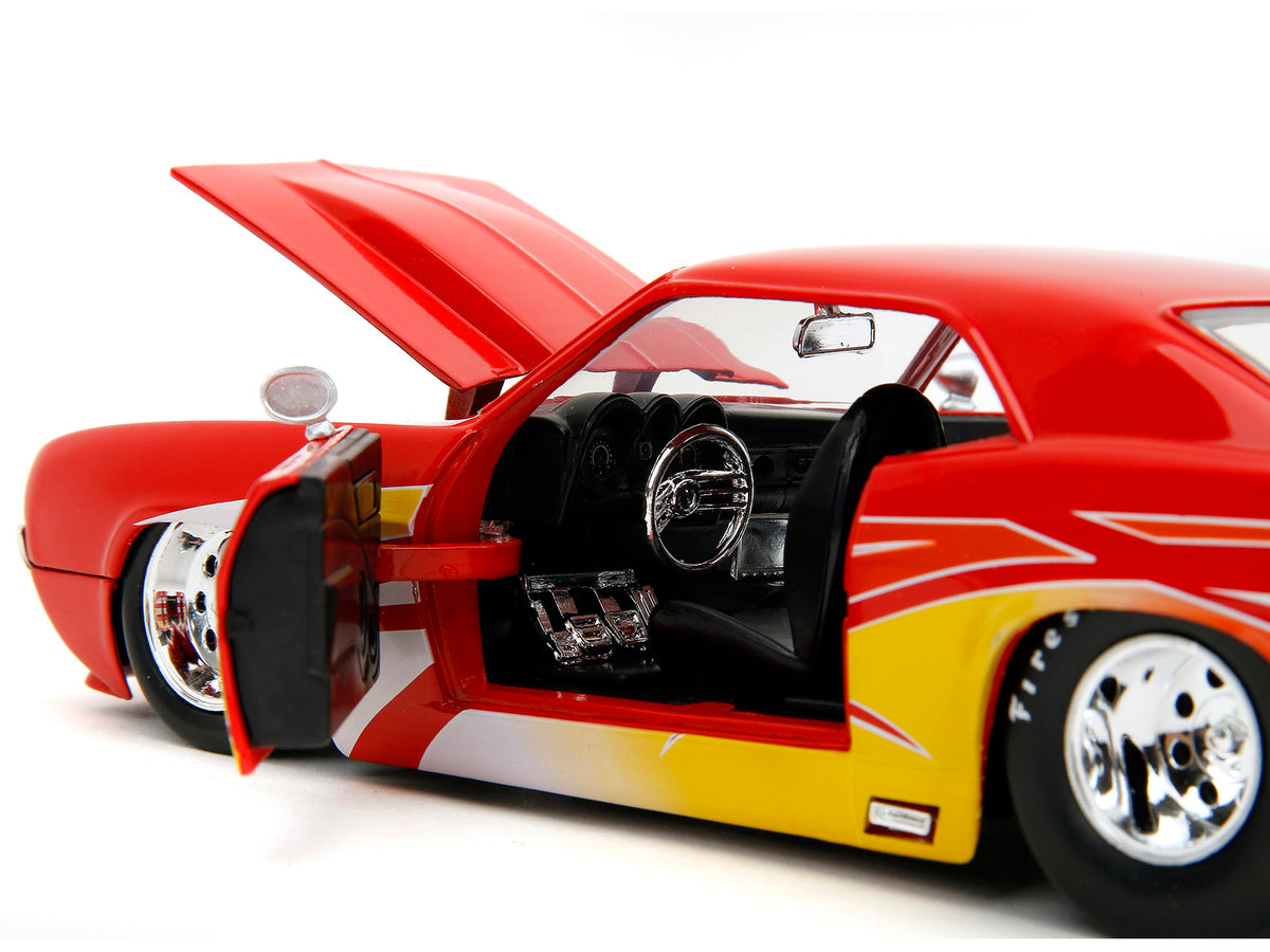 1969 Chevrolet Camaro Red with Graphics "BigTime Muscle" Series 1/24 Diecast Model Car