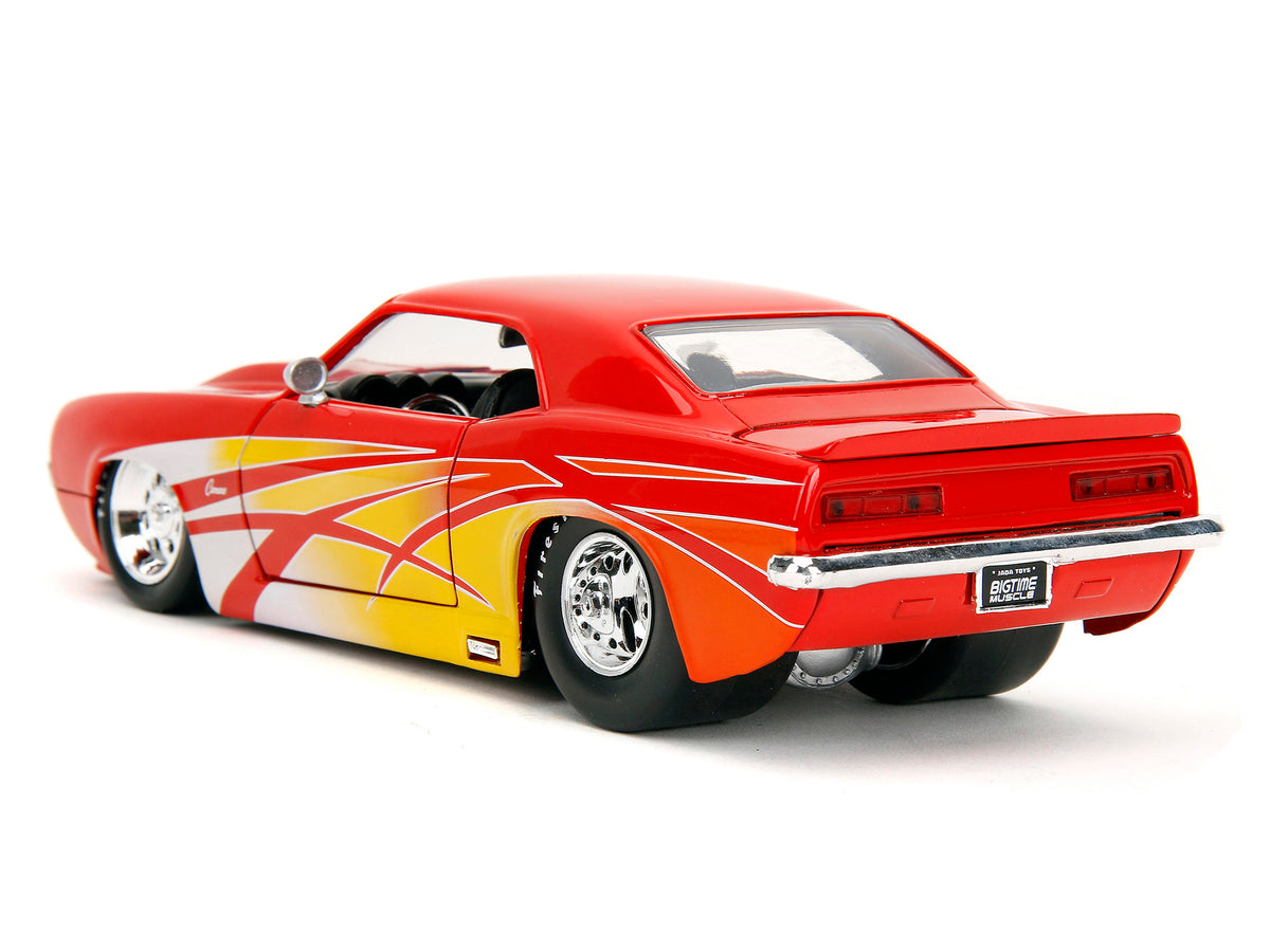 1969 Chevrolet Camaro Red with Graphics "BigTime Muscle" Series 1/24 Diecast Model Car